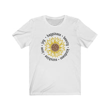 Load image into Gallery viewer, Sunflower - Love Joy Happiness Short Sleeve Tee
