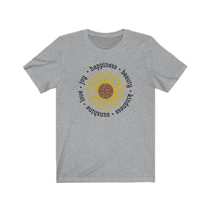 Sunflower - Love Joy Happiness Short Sleeve Tee