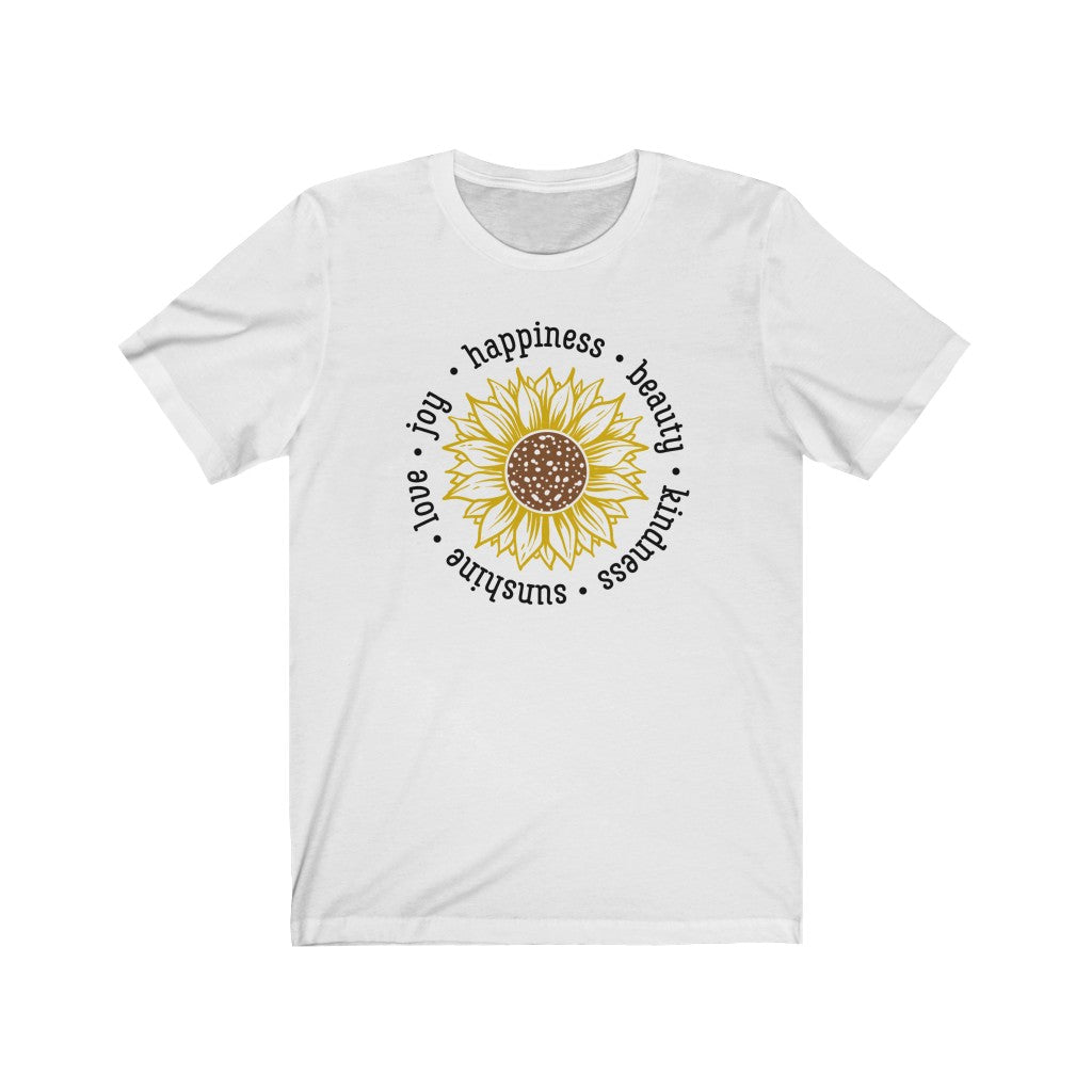 Sunflower - Love Joy Happiness Short Sleeve Tee