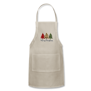 Merry Christmas Adjustable Apron - natural